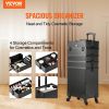 VEVOR 5 in 1 Professional Makeup Train Case Aluminum Cosmetic Case, Rolling Makeup Case Extra Large Trolley Makeup Travel Organizer